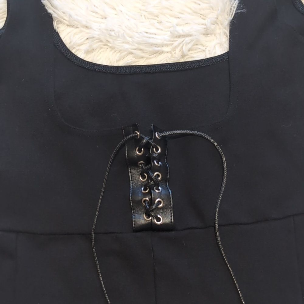 🔴LOWEST! Blackmilk Lace Up Push It Underbust Corset Layering Goth Jumpsuit XL - Picture 7 of 15